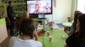 Pirmā tikšanās  medijpratības projektā vidusskolēniem