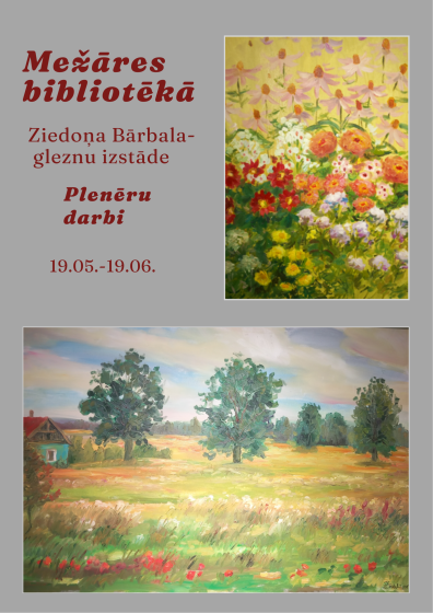 Mežāres bibliotēkā no 19.maija Ziedoņa Bārbala gleznu izstāde 