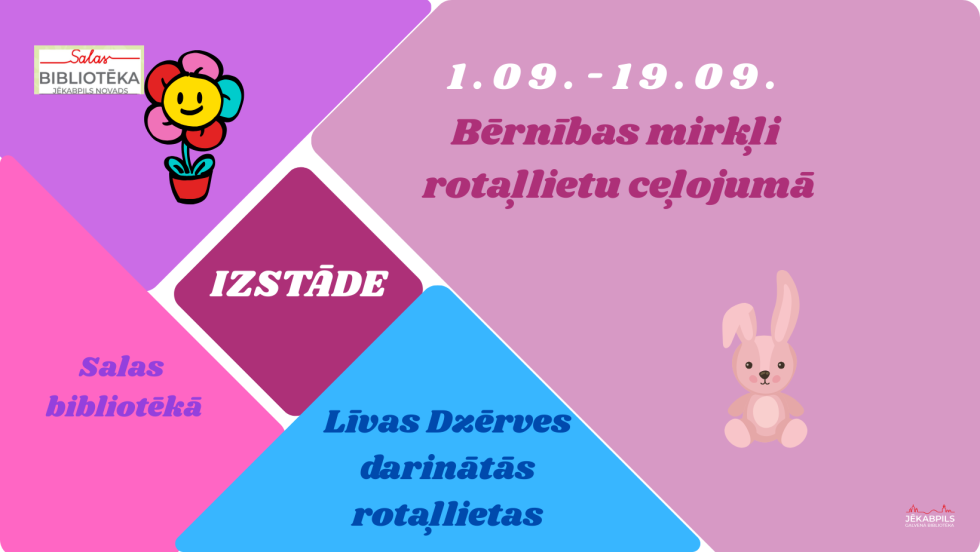 Salas bibliotēkā no 1.-19.septembrim Līvas Dzērves darinātās rotaļlietas