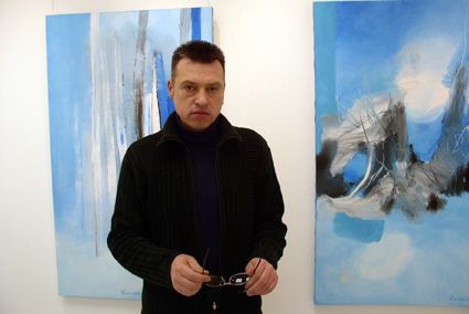Uldis Čamans. Gleznās piezemējies mirklis