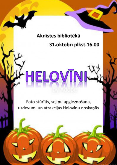 Helovīnu noskaņas Aknīstes bibliotēkā