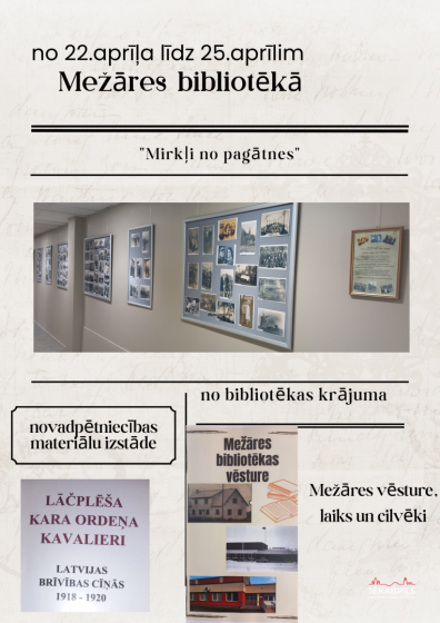 Mežāres bibliotēkā novadpētniecības materiālu izstāde 