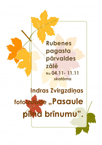 Rubeņu bibliotēkas organizētā fotoizstāde 