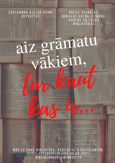 Bijušā Jēkabpils novada bibliotēkas aicina uz Dzejas dienu detektīva spēli