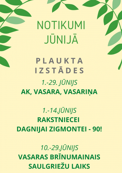 Aktualitātes jūnijā