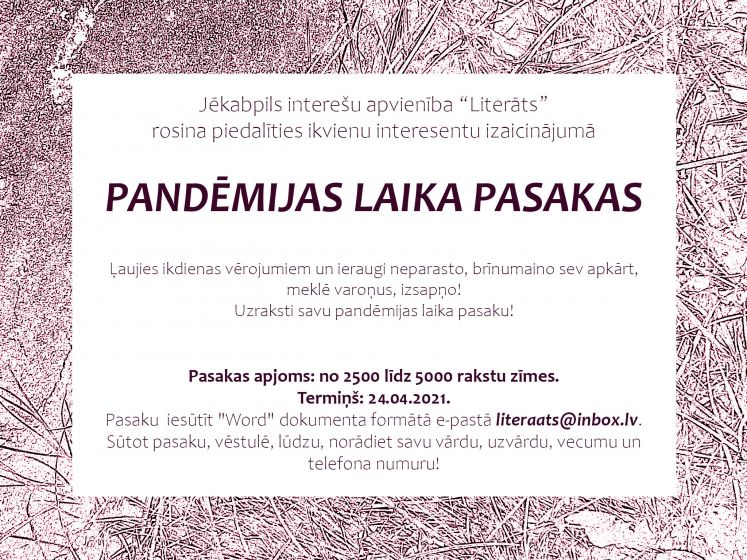 Pandēmijajas laika pasakas 