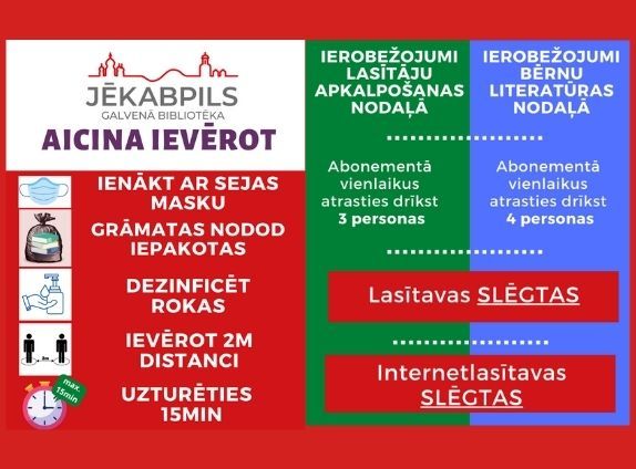 BIBLIOTĒKAS LIETOŠANAS NOTEIKUMI ĀRKĀRTAS SITUĀCIJAS PERIODAM
