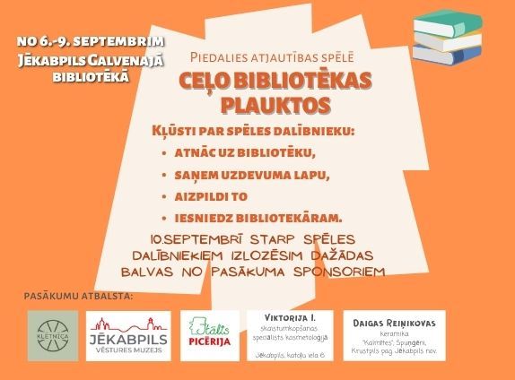  Atjautības spēle “CEĻO BIBLIOTĒKAS PLAUKTOS”