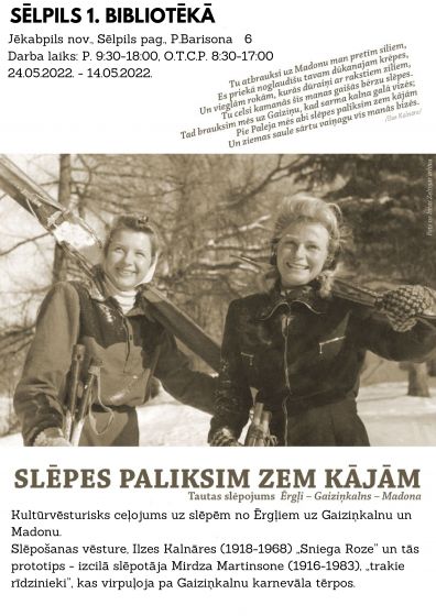 No 24.maija Sēlpils 1. bibliotēkā izstāde 
