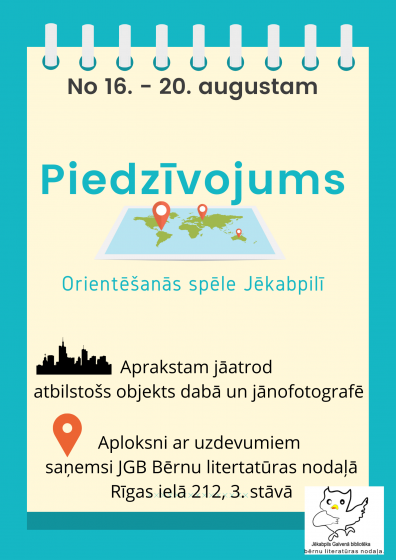 Orientēšanās spēle - PIEDZĪVOJUMS! 