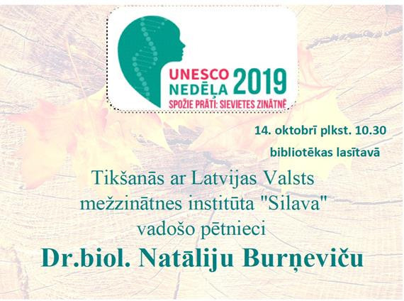 UNESCO nedēļa 2019 Spožie prāti: sievietes zinātnē