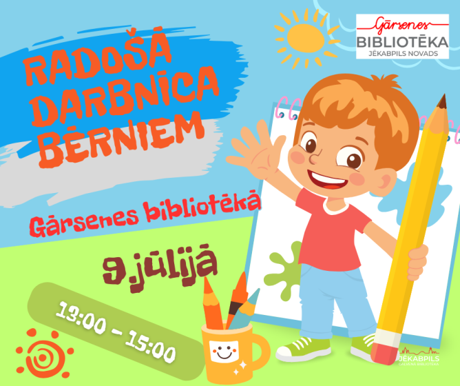 Gārsenes bibliotēka 9.jūlijā aicina uz radošo trešdienu bibliotēkā