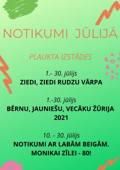 Aktualitātes jūlijā