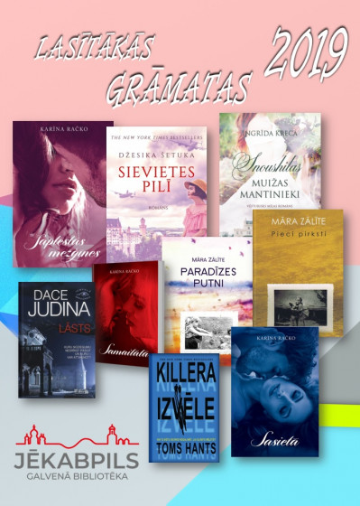 2019. gada TOP grāmatas Jēkabpils Galvenajā bibliotēkā