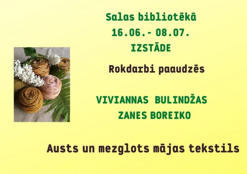 No 16.jūnija Salas bibliotēkā izstāde 