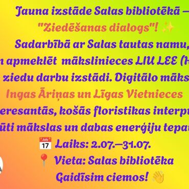 Jūlijā Salas bibliotēkā izstāde 