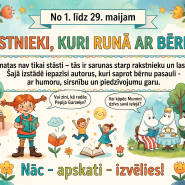 Bērnu un jauniešu nodaļa maijā piedāvā!