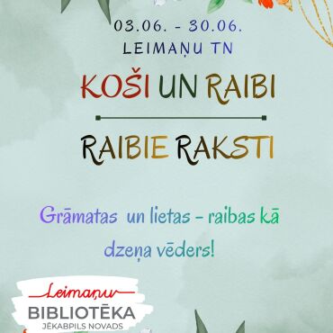 Jūnijā Leimaņu Tautas namā grāmatu un lietu izstāde 