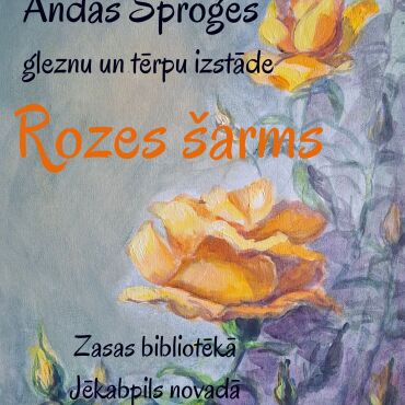 Zasas bibliotēka aicina uz Andas Sproģes (Vecumnieki) gleznu un tērpu izstādi 