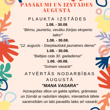 Aktualitātes augustā