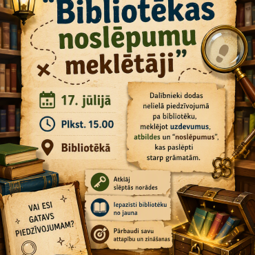 Spēle “Bibliotēkas noslēpumu meklētāji”