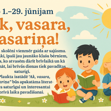 Bērnu un jauniešu nodaļa jūnijā piedāvā!