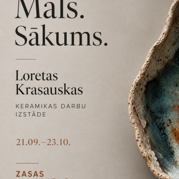 Līdz 23.oktobrim Zasas bibliotēkā skatāma Loretas Krasauskas (Aknīste) keramikas darbu izstāde