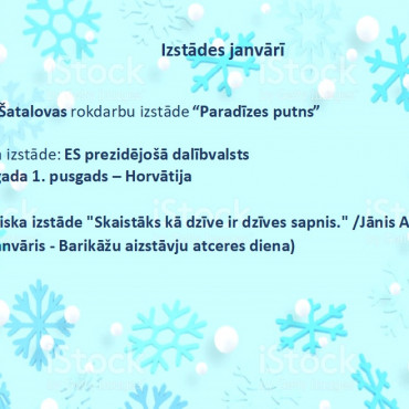 Izstādes janvārī