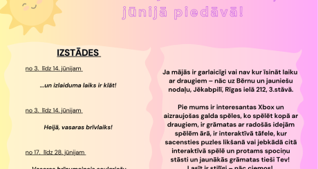 Jūnijs Bērnu un jauniešu nodaļā 