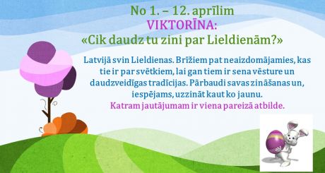 Viktorīna: Cik daudz tu zini par Lieldienām?