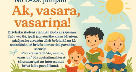 Bērnu un jauniešu nodaļa jūnijā piedāvā!